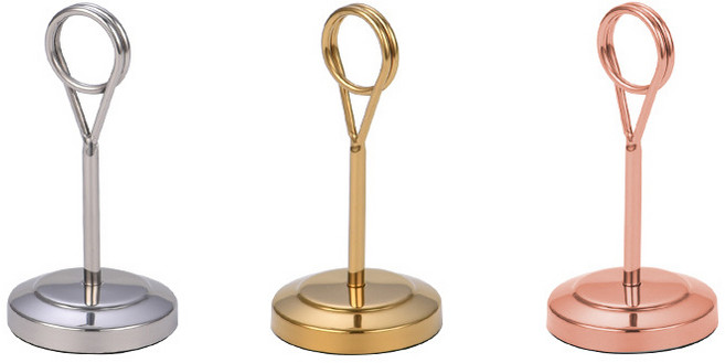 원형 메모꽂이 진열대 이름표 카페 베이커리 테이블 안내표, 골드