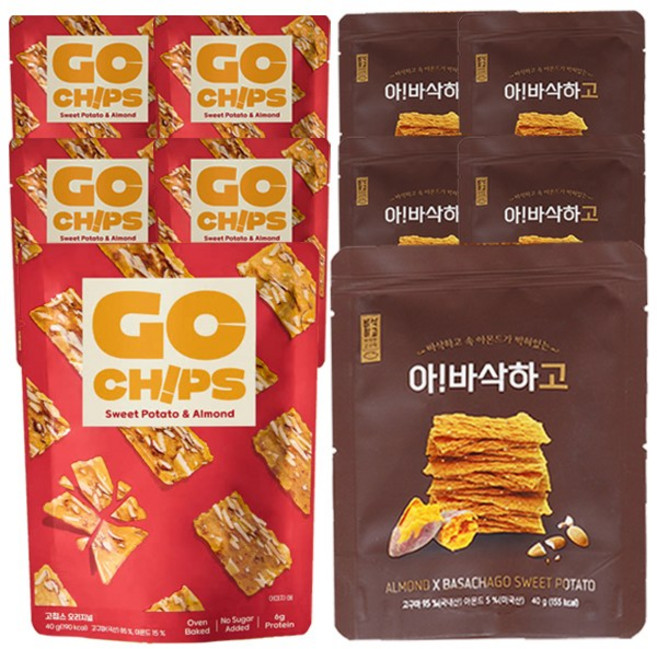 아몬드 바삭하고 고구마칩 40g + 고칩스 40g 5세트
