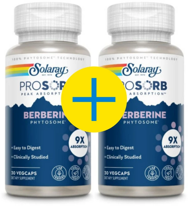 솔라레이 베르베린 파이토솜 550mg 30캡슐 2통 고약사 AMPK, 2개 - 쿠팡