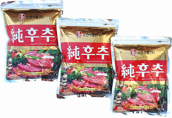 소연식품 순후추 100%, 1kg, 3개