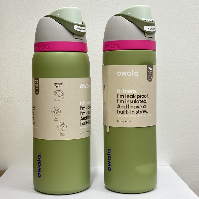오왈라 Owala FreeSip 휴대용 스포츠 주전자 보온보냉병 24oz/710ml 32oz/950ml, 950ml, 우유과