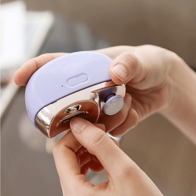 로아딕 자동 손톱깎이 전동 손톱정리기 충전식 C타입, 1개, 퍼플