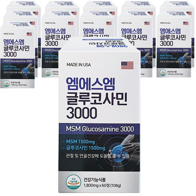 CNC 엠에스엠 글루코사민3000, 60정, 12개