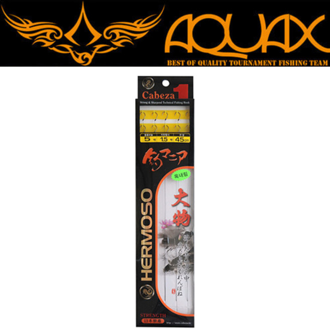 아쿠아엑스 옥내림 묶음바늘 (옥내림낚시채비), 1개