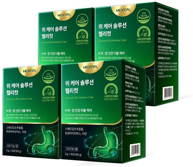 [공식판매처] 메디셜 헬리컷 프로바이오틱스 120포 3+1 스토마이신 스토마이신배합, 4개, 120회분 - 쿠팡