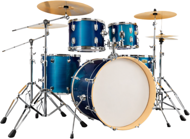 드럼세트 5드럼 4심벌 풀세트 입문용 취미 연습용 어쿠스틱 드럼, 1개, 14.프리미엄HCS 5드럼 4심벌-브러시드 블루