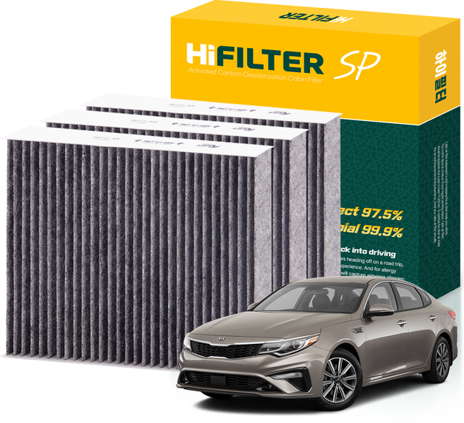 하이필터 기아 자동차 K5 활성탄 에어컨필터, 3개, 더 뉴 K5 (JF PE) HI-O015