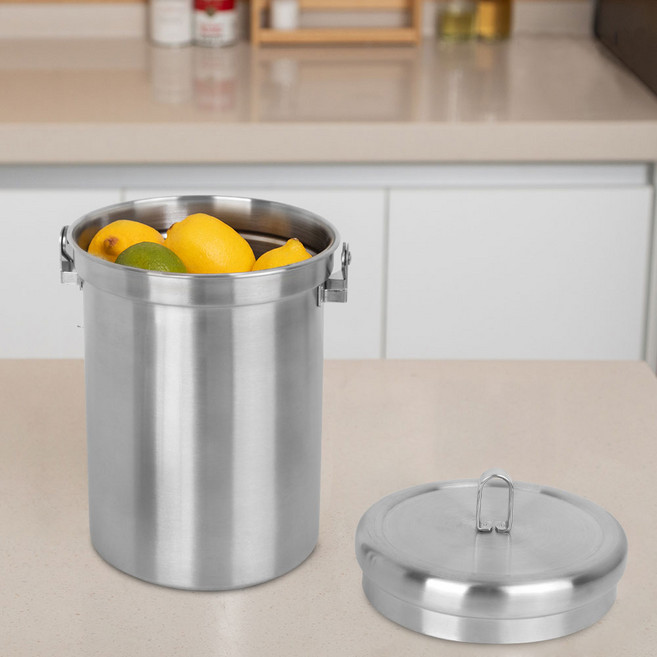 TCK 스텐304 음식물 쓰레기통 3L 아이스버킷 휴지통 주방용품, 1개