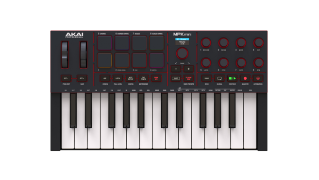 AKAI MPK mini MIDI控制器, 黑, 10個, AKAI MPK Mini mk4