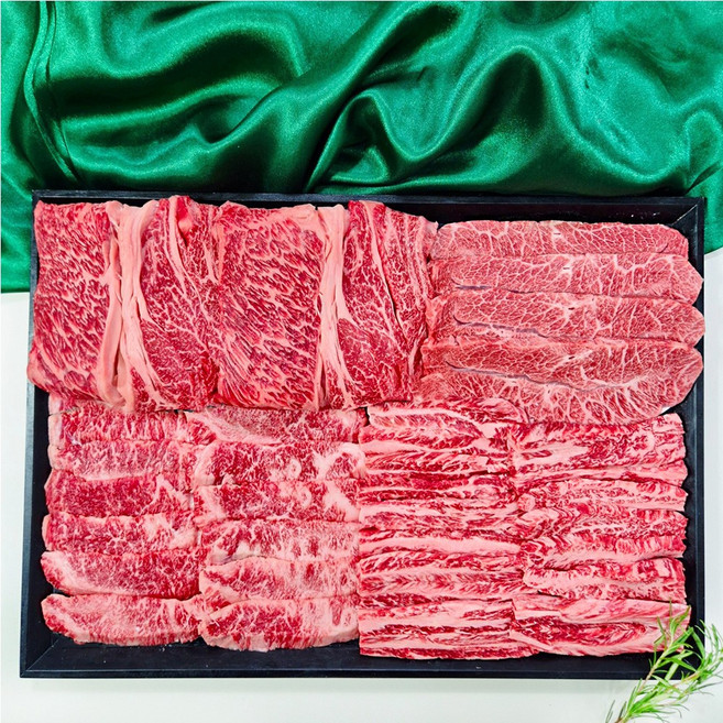 1++NO.9 한우 선물세트 프리미엄 한 900g 살치등심 부채살 업진살 갈비살 명절선물, 1세트