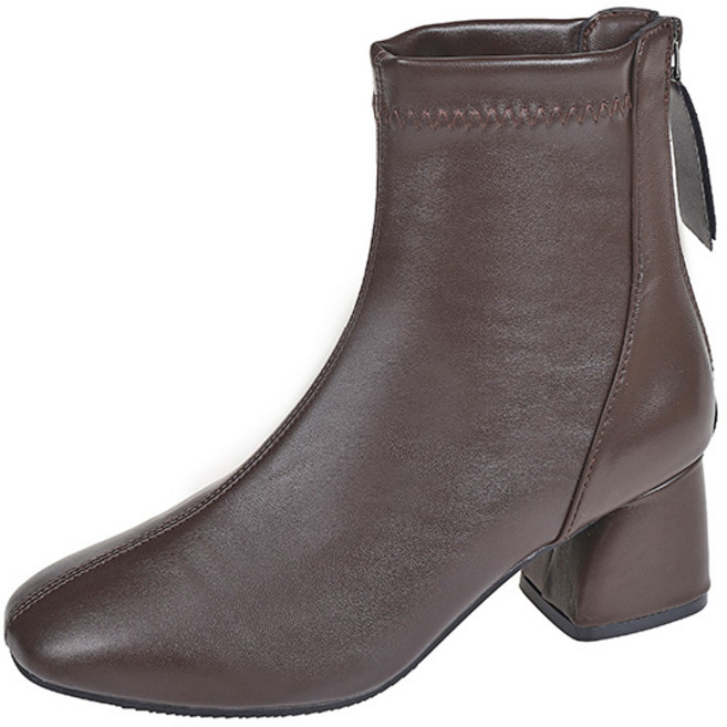 스토리원 미들 청키힐 삭스 앵클부츠 BRRG_651