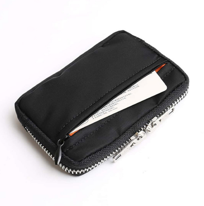 YUYIMI 나일론 생활 방수 지퍼 다용도 동전 카드지갑 RFID 도난방지