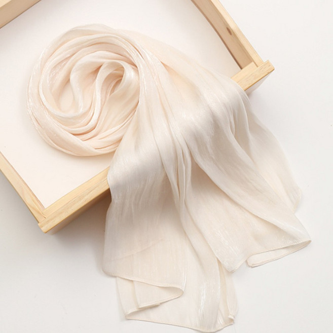 라뷰드 글로우 실키 롱 숄스카프 여성 고급 쉬폰 스카프 프리미엄 멀티 빅사이즈 머플러 데일리 레이어드 목도리 자외선 차단 무지 사각 워머 70X180cm