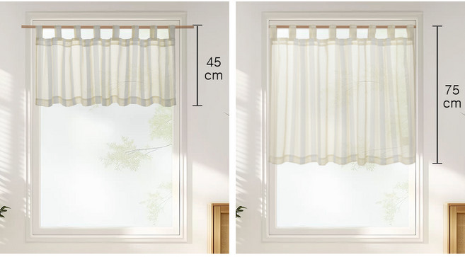 주방커튼 창문가리개커튼 쉬폰바란스 주방 창문커텐 예쁜주방커텐 발란스 스트라이프 미니커튼 봉집형 1p