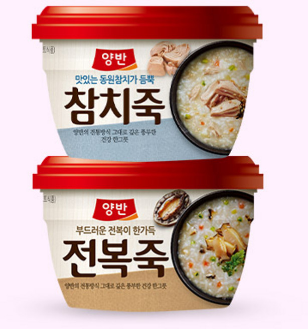 동원 양반 전복죽 287g x 12개 + 참치죽 285g x 12개, 상세 설명 참조, 상세 설명 참조, 상세 설명 참조