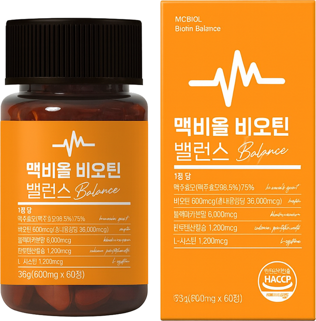 맥비올 독일산 맥주효모 비오틴 밸런스, 1개, 60정
