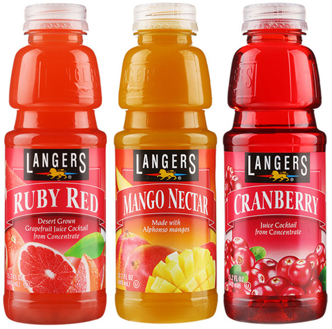 랭거스 449ml 혼합X12병(자몽6병+망고6병), 1세트