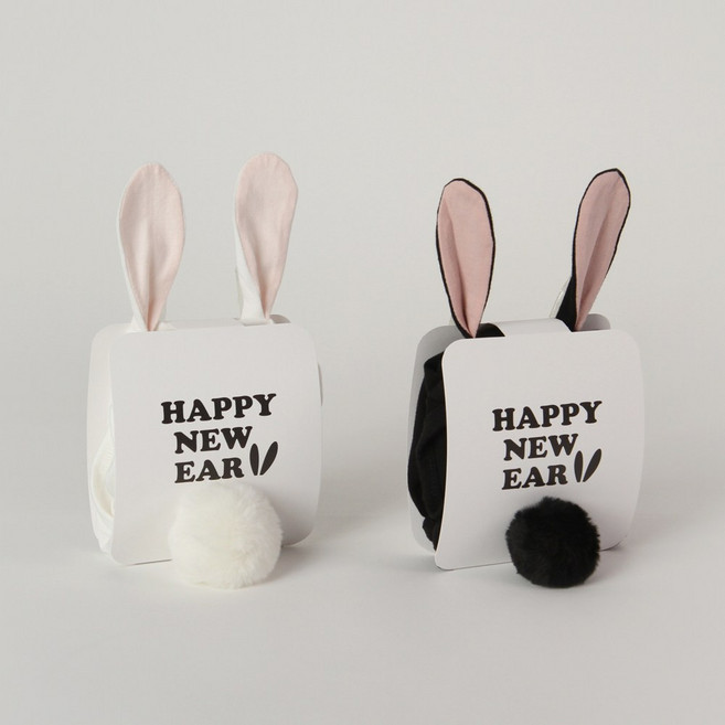 리코타입 해피뉴본 토끼 세트 - 동물띠 태명 기념일 촬영