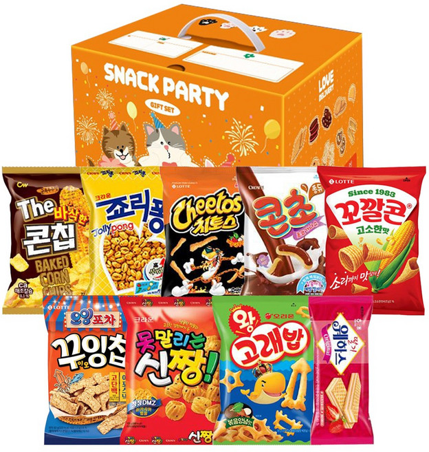 손잡이 과자선물세트 5/어린이날 크리스마스 간식세트, 1개