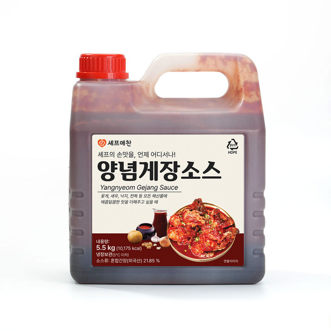 셰프애찬 비법 양념 대용량 만능 양념게장 소스, 2개, 5.5L