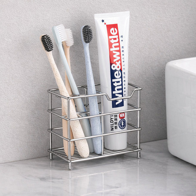 루메르 위생적인 스텐 칫솔거치대, 실버, 1개