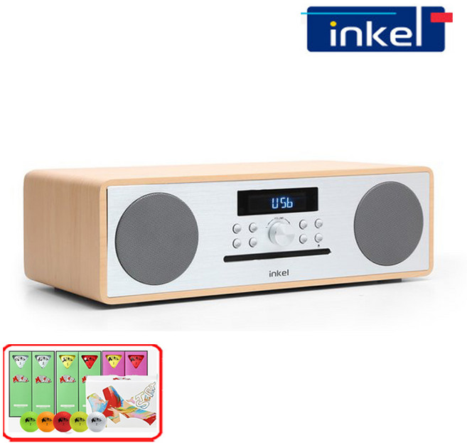 인켈 CD플레이어 겸 블루투스 오디오 스피커, IK-A370CD, Oak