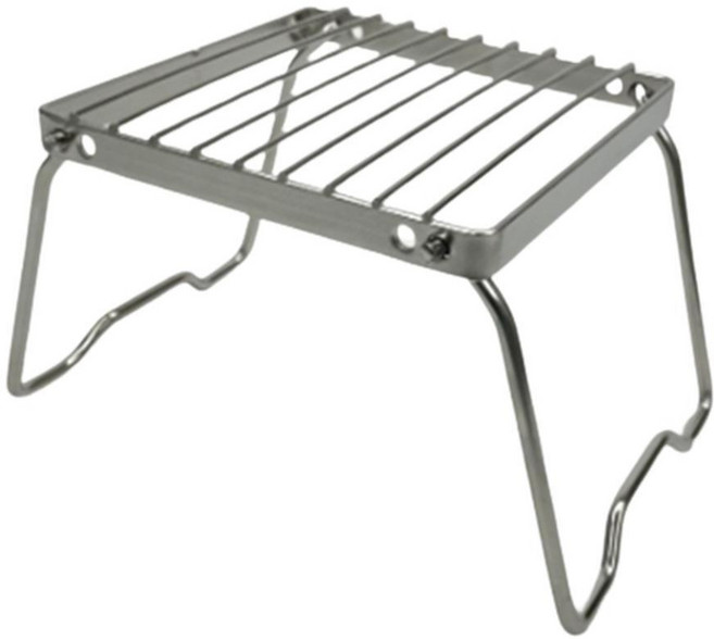 사각 접이식 버너 삼발이 스텐 그리들스탠드 소형 캠핑 냄비랙, 1개