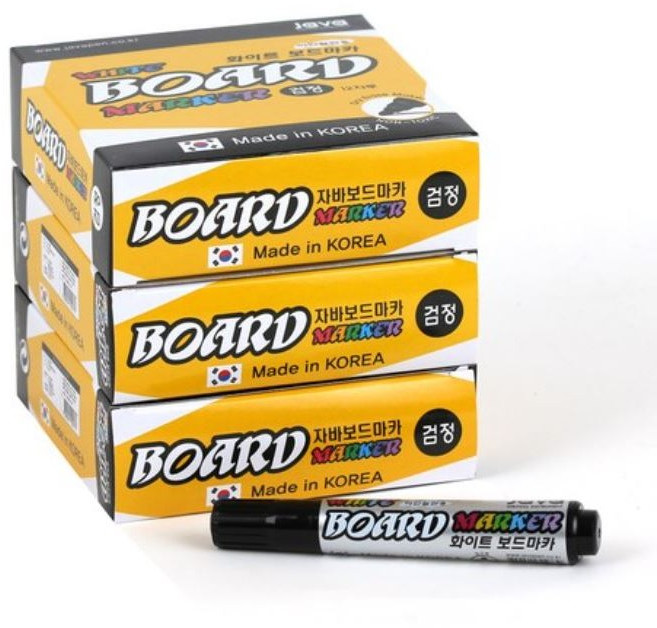 자바펜 파워 화이트 보드 마카, 검정, 36개