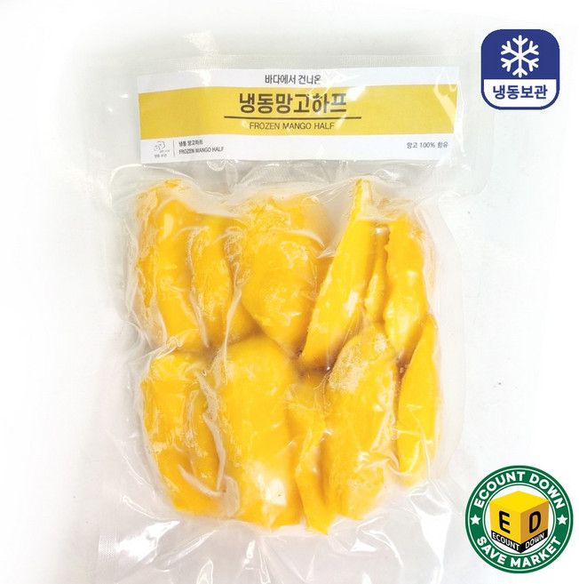 냉동 망고 과육 하프컷 망고과육, 10개, 1kg