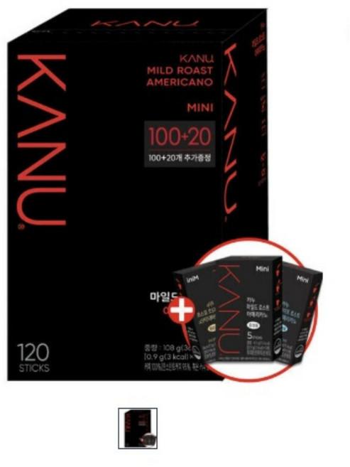 (루미셀)맥심 카누 미니 마일드 120T+증정 5T, 1개, 120개입, 108g