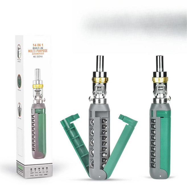 드라이버다각형 다기능 래칫 드라이버 세트 일체형 십자형 육각형 세트 매화 드라이버 배치 스타터, 02 green, 1개