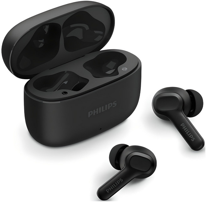 필립스 무선 ENC노이즈캔슬링 블루투스 이어폰, TAT1109, 블랙