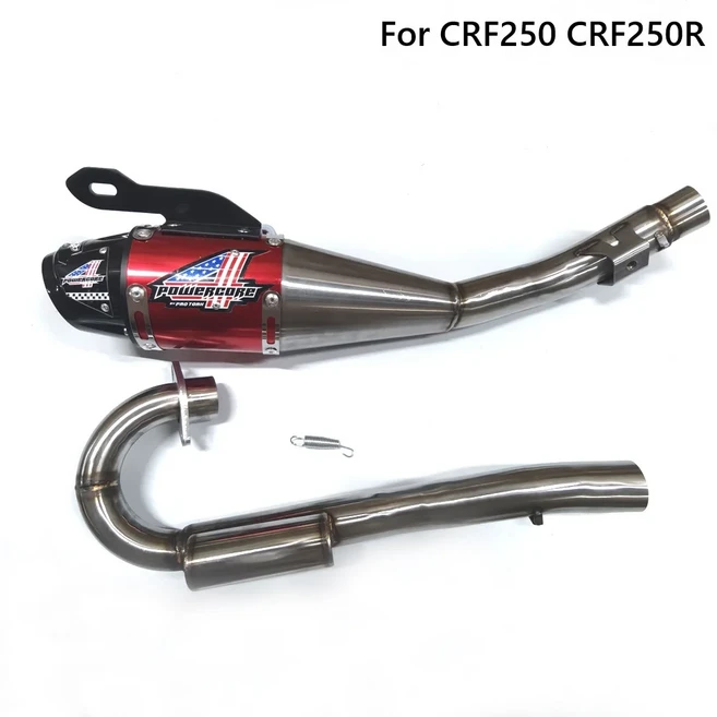 CRF250용 오토바이 부품 고품질&고성능 배기 파이프 어셈블리 머플러 스테인리스 스틸, 02 Type C