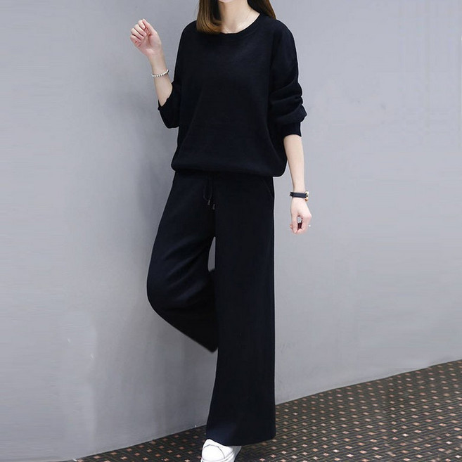 봄 신제품 여성용 세트 캐주얼 패션 감각 투피스 빅사이즈 일상 스타일리시 긴 소매 살짝 차가운 날씨 할렘 팬츠 편안함 활동성 불편함 디자인 실용적 트렌디 맞춤 세트
