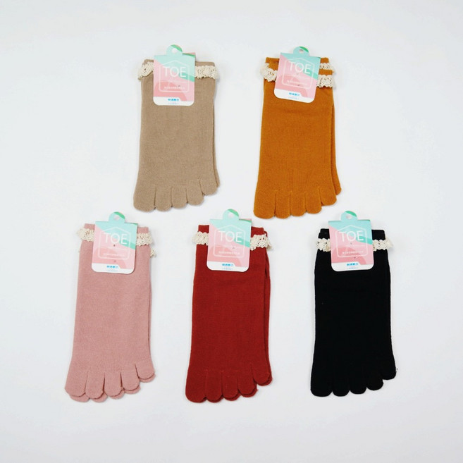 여성발가락 레이스 스니커즈5족