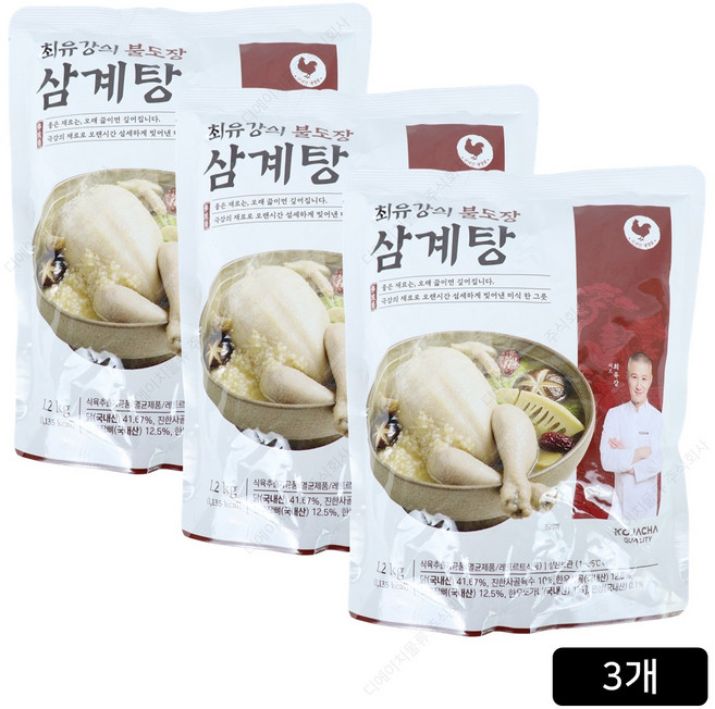 최유강의 불도장 삼계탕 1.2kg 3팩, 없음