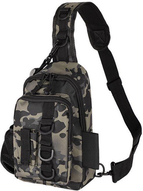 루어 낚시 다용도 보조 가방 크로스백, 밀리터리 카모