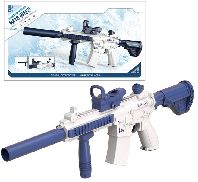 jemico M416 자동 워터건, 블루, 1개