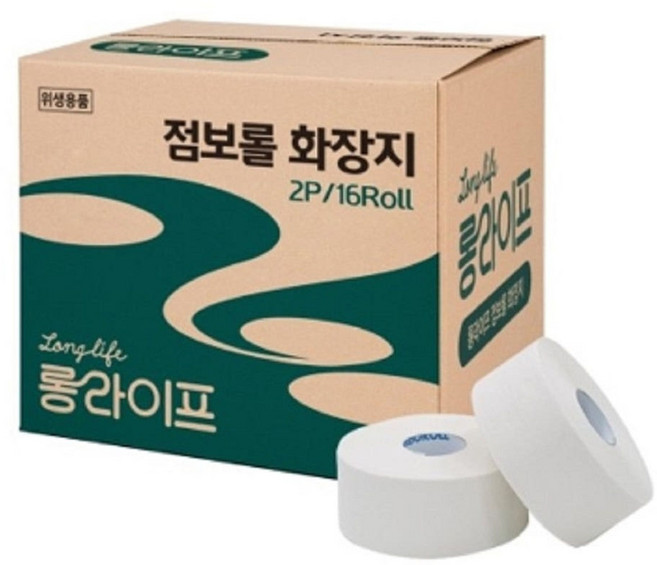 롱라이프 점보롤 화장지 2겹 200m 16롤
