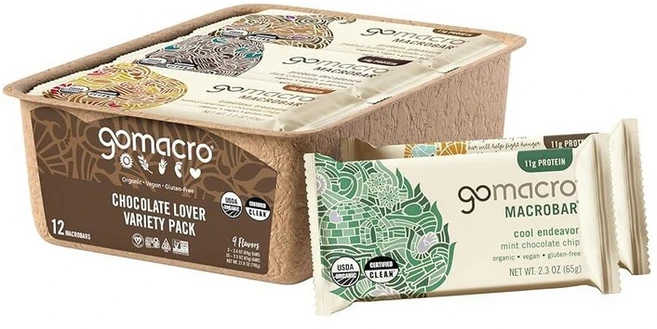 GoMacro MacroBar 단백질 바 버라이어티 팩 65g 12개, 1 - 쿠팡