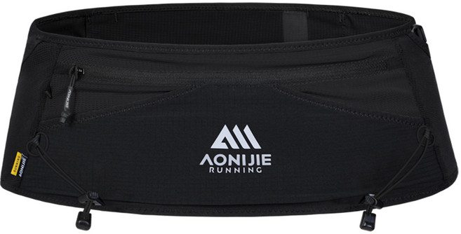 오니지 플립벨트 러닝 마라톤 배번호 고정 조깅 허리 힙색 엘리트 H41, L, 블랙