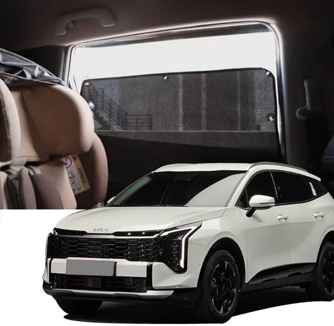 썬블럭 햇빛가리개 커튼 차박 더뉴 스포티지 NQ5 (24년~현재) 1+2열, 1+2열 검정 더뉴스포티지NQ5 KW189, 1세트