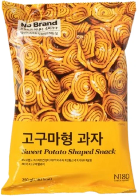 노브랜드 고구마형 과자, 2개, 250g - 쿠팡