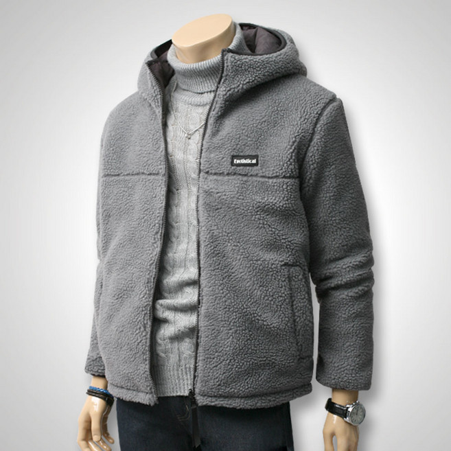 블루포스 리버시블 키레곤 양털 후드 집업 플리스 점퍼