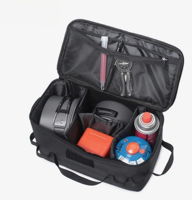 테리누아 캠핑소품가방 다용도파우치 캠핑백, 1개, 1단, 블랙