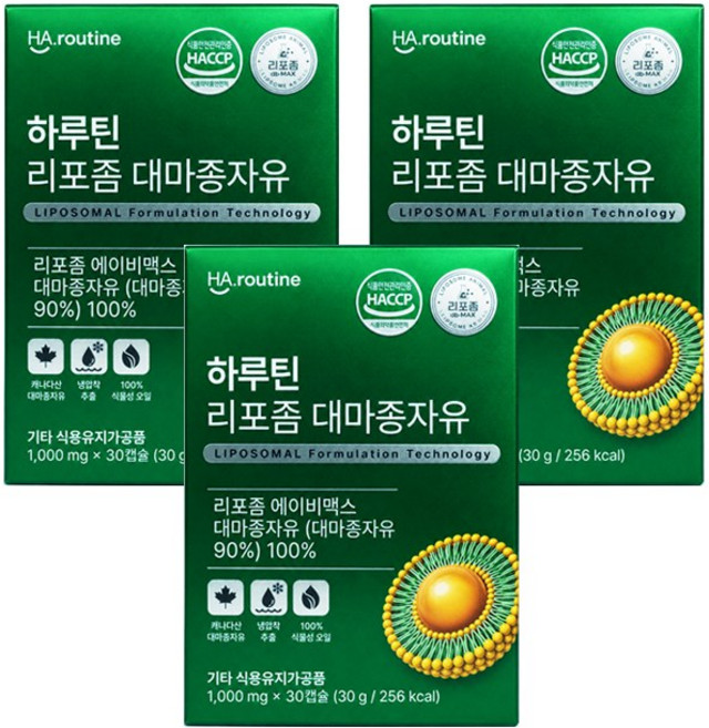 하루틴 리포좀 대마종자유 30캡슐 3개, 30정