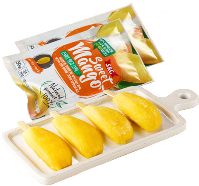 SRC 스위트 햇 아이스 망고스틱 60g X 40개입 아이간식 급식 냉동망고바, 40개