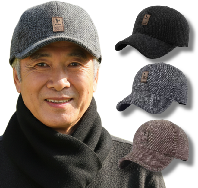 메종코랄 중년 남자 남성 할아버지 체크 모자