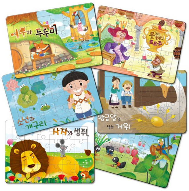 가장 유명한 20종 이솝우화 마음북스 24조각 동화퍼즐, 465개미와 비둘기