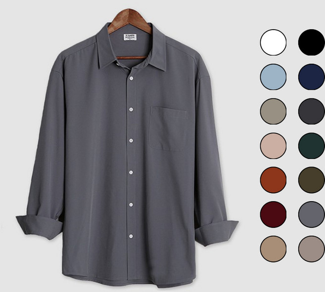 다이나믹피플 남자 구김없는 스판 링클프리 셔츠 남방 와이셔츠 빅사이즈 M~4XL